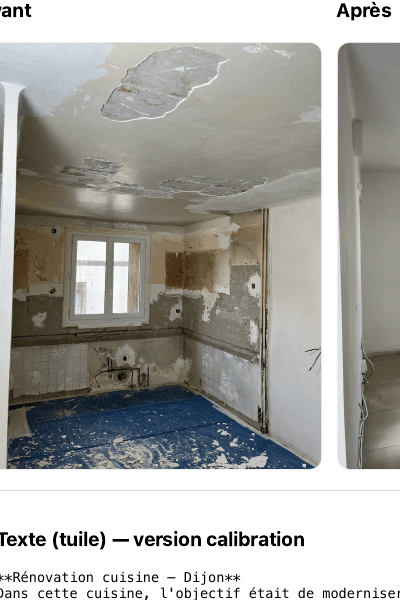 Rénovation cuisine — Dijon avant